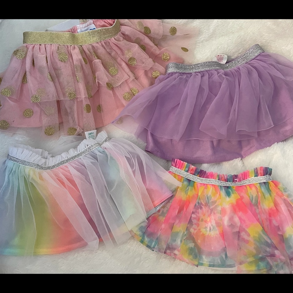 Lot of 4 tutu tulle skirts various sizes